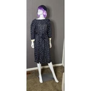 1970's Wednesday Adams Dress Sheer Black and Cream Stripe by Ms. Sugar size M/L